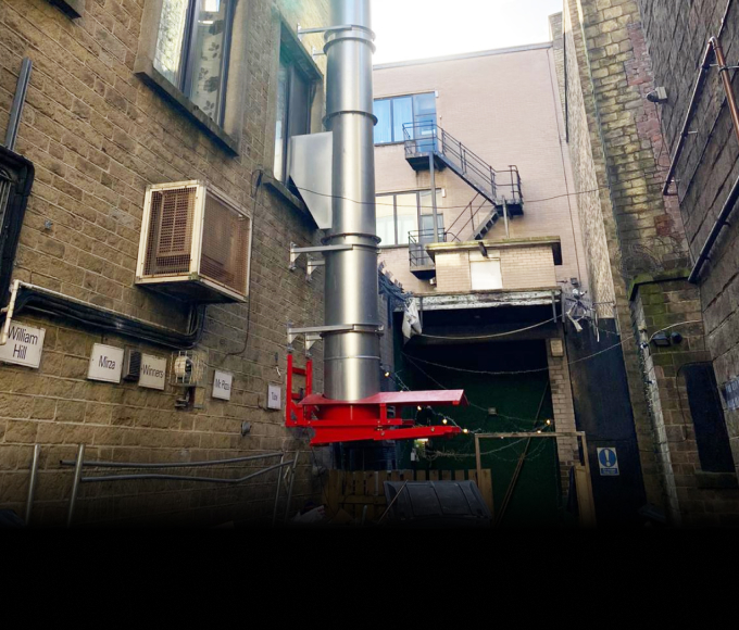 External Recycling Chute Installation